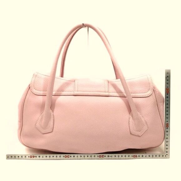 AUTHENTIC CELINE SHOULDER HAND BAG SATCHEL PINK LEATHER - Picture 5 of 12